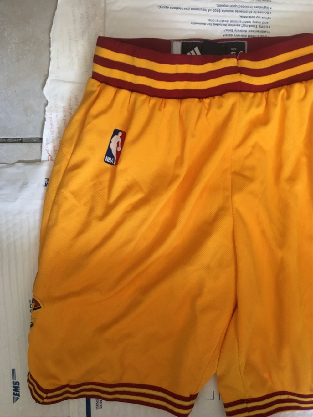 Men’s NBA Authentic adidas Cleveland Cavaliers Gold Shorts Size Small - Picture 3 of 16